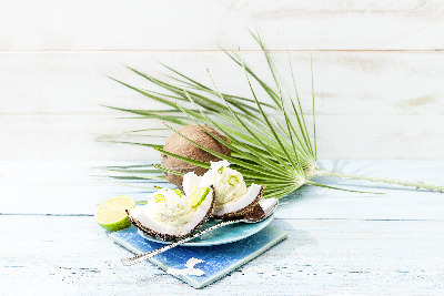 Kokos-Limetten-Eis aus leckeren Rapunzel Kokos-Produkten Kokos-Limetten-Eis aus leckeren Rapunzel Kokos-Produkten